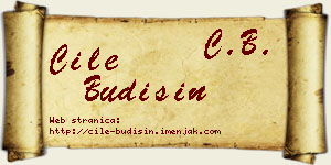 Ćile Budišin vizit kartica